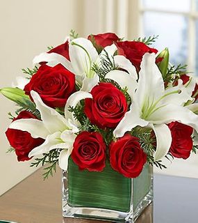 Christmas Rose and Lily Bouquet