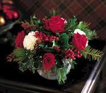 Christmas roses BOWL with Holly Christmas roses BOWL with Holly