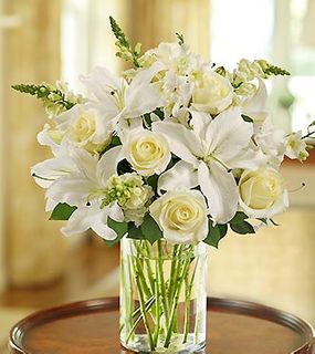Classic All-White Arrangement