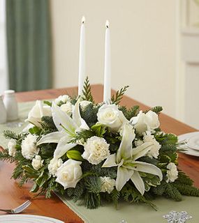 Classic All-White Centerpiece