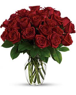   Double her pleasure, double her fun with two dozen gorgeous red 