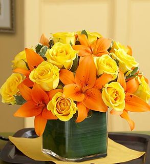 Fall Rose and Lily Bouquet 
