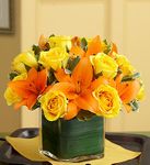 Fall Rose and Lily Bouquet 