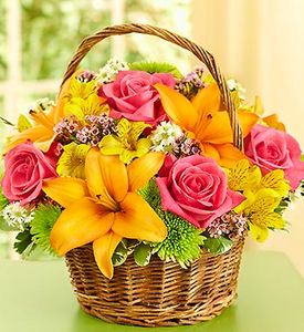 Fields of Europe in Willow Basket 