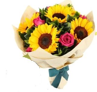 Bouquet of Sunflowers with rose