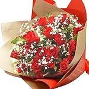 12 red roses bouquet