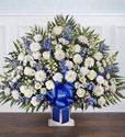 Floor Basket- Blue & White