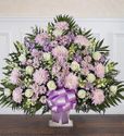 Floor Basket- Lavender & White 