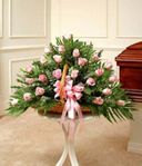 Pink Rose Fireside Basket