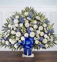 Floor Basket- Blue & White