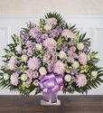 Floor Basket- Lavender & White 