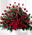 Red Rose Funeral Basket