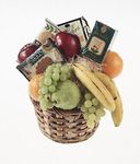 Fresh fruit and gourmet gift basket. Fresh fruit and gourmet gift basket.