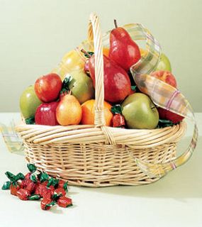 Fresh Fruit & Candy Gift Basket