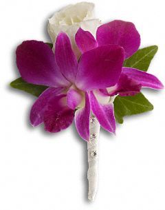 Fresh in Fuchsia Boutonniere