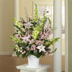 Gladiolus, Pink Snapdragons & Pink Alstroemeria