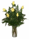 Half Dozen Yellow Roses Arranged Half Dozen Yellow Roses Arranged