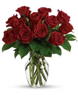 Happy Valentine's  Day 12 Red Roses