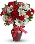 Hugs and Kisses Bouquet with Red Roses Flowers Hugs and Kisses Bouquet with Red Roses Flowers