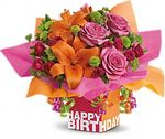 Irving Florist Rosy Birthday Present Flowers T20-1A