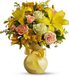 Irving Florist Sunny Smiles with Roses T42-1A
