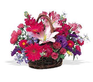 Irving Florist TF12-1 - Hot Pink Basket