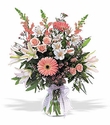 Irving Florist TF48-2 - Vase With Pink Flowers Irving Florist TF48-2 - Vase With Pink Flowers