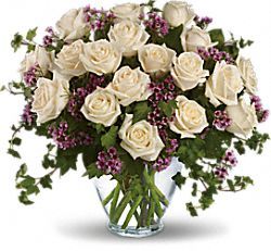 Irving Florist Two white dozen  roses 