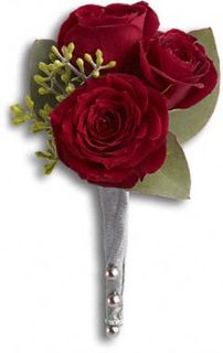 King's Red Rose Boutonniere