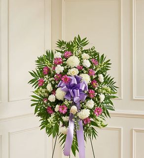 Lavender and White Standing Spray 
