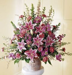 Lily Basket funeral 