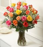 Long Stem Multicolored Roses, 24 Stems Long Stem Multicolored Roses, 24 Stems