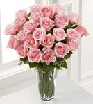 Long Stem Pink Rose Bouquet 24 Long Stem Pink Rose Bouquet 24