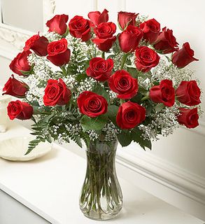 Long Stem Red Roses, 24 Stems 