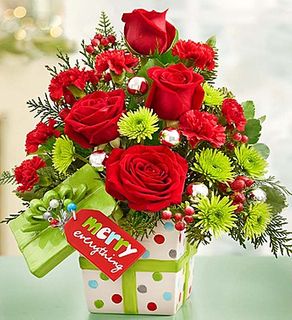 Merry Everything" Present Bouquet 