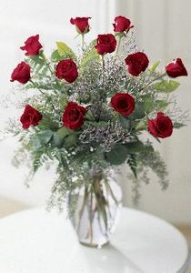 One Dozen Red Roses Bouquet