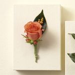 Orange Rose Boutonniere  Orange Rose Boutonniere