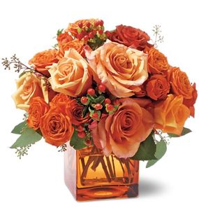 Orange Rose Mosaic