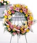Pastel Rose Wreath 