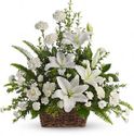 Peaceful White Lilies Basket Peaceful White Lilies Basket