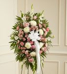 Pink and White Sympathy Standing Spray 
