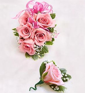 Pink Rose Corsage 