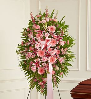 Pink Sympathy Standing Spray 