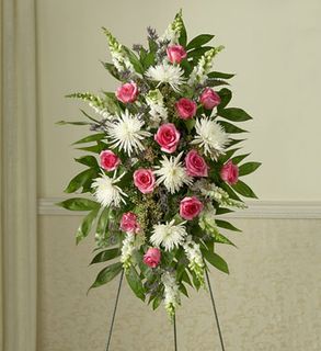 Pink/White Standing Spray 