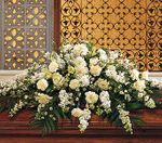 Pure White Casket Spray