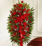 Red Mixed Sympathy Standing Spray 