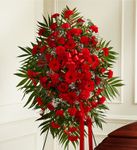 Red Mixed Sympathy Standing Spray 