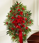 Red Mixed Sympathy Standing Spray 