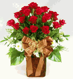 Red Rose Basket