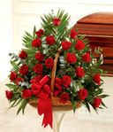 Red Rose Fireside Basket